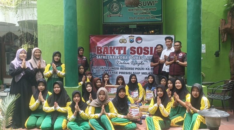 Bhakti Sosial Satresnarkoba Polres Lamongan Warnai Hari Jadi Fungsi Reserse Polri ke-78
