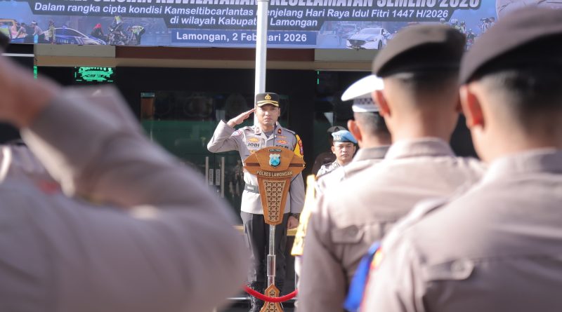 Polres Lamongan Gelar Apel Pasukan Ops Keselamatan Semeru 2026, Siap Wujudkan Kamseltibcarlantas Jelang Idul Fitri