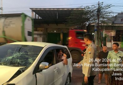 Respon Cepat Polsek Karanggeneng dan Unit Gakkum Satlantas Polres Lamongan Tangani Laka Lantas, Nihil Korban Jiwa